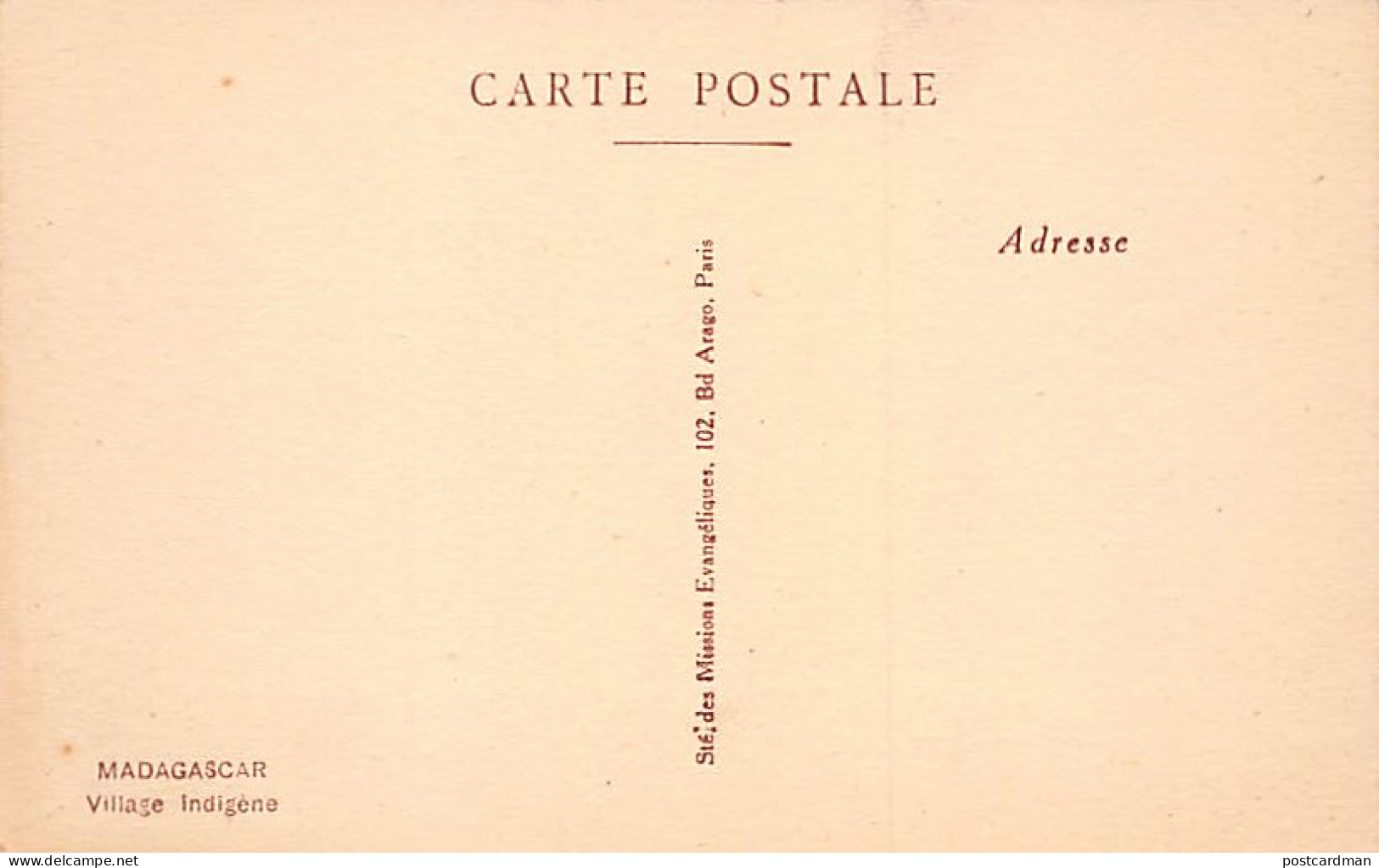 Madagascar - Village Indigène - Ed. Société Des Missions Évangéliques  - Madagascar