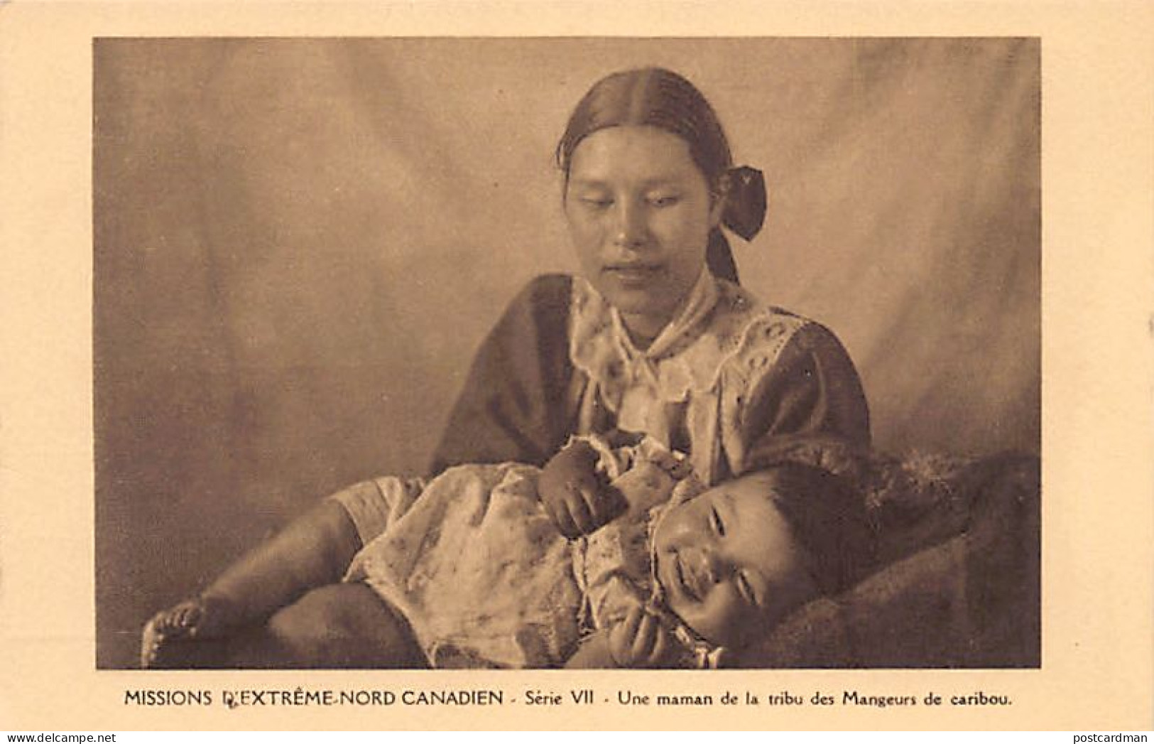 Canada - FOND DU LAC (SK) A Mother Of The Mangeurs De Caribou (i.e. Caribou Eaters) Dene First Nation And His Child - Pu - Autres & Non Classés