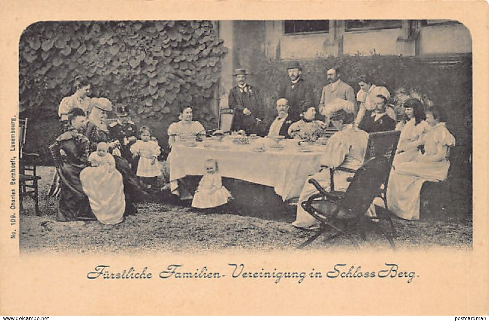 Luxembourg - Famille Grand-Ducale Au Schloss Berg - Ed. Ch. Bernhoeft 109 - Familia Real