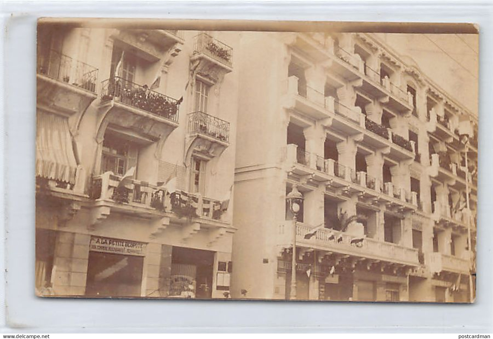 Tunisie - TUNIS - Le 14 Juillet 1913 - Magasin A La Petite Despote - Restaurant Du Midi - CARTE PHOTO Juillet 1906 - Ed. - Túnez