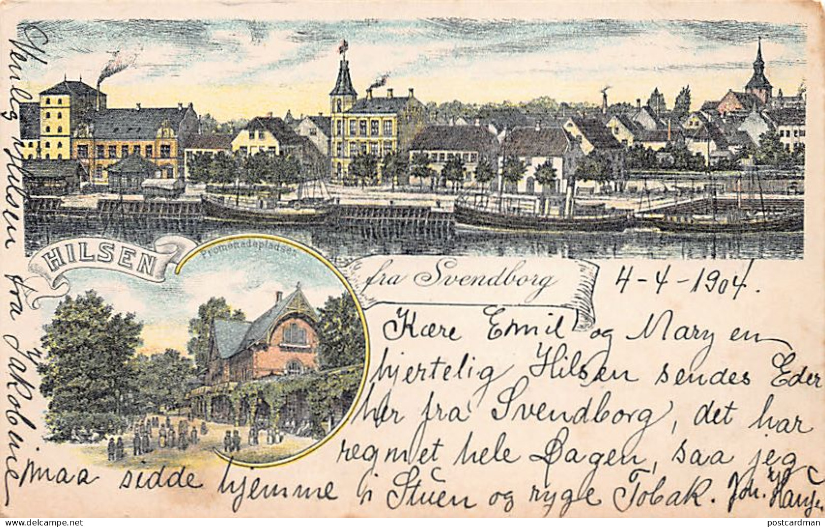 Denmark - SVENDBORG - Litho - Promenadepladsen - Danemark