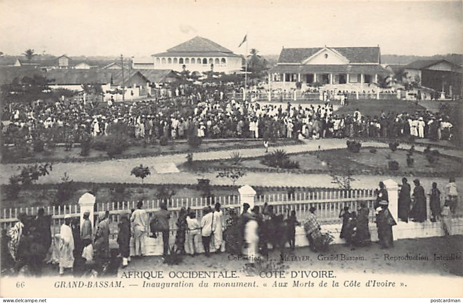 Côte D'Ivoire - GRAND BASSAM - Inauguration Du Monument Aux Morts - Ed. Métayer 66 - Elfenbeinküste