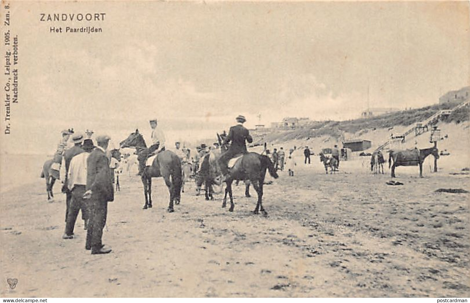 ZANDVOORT - Het Paardrijden - Uitg. Dr. Trenkler Co. Zan. 8 - Zandvoort