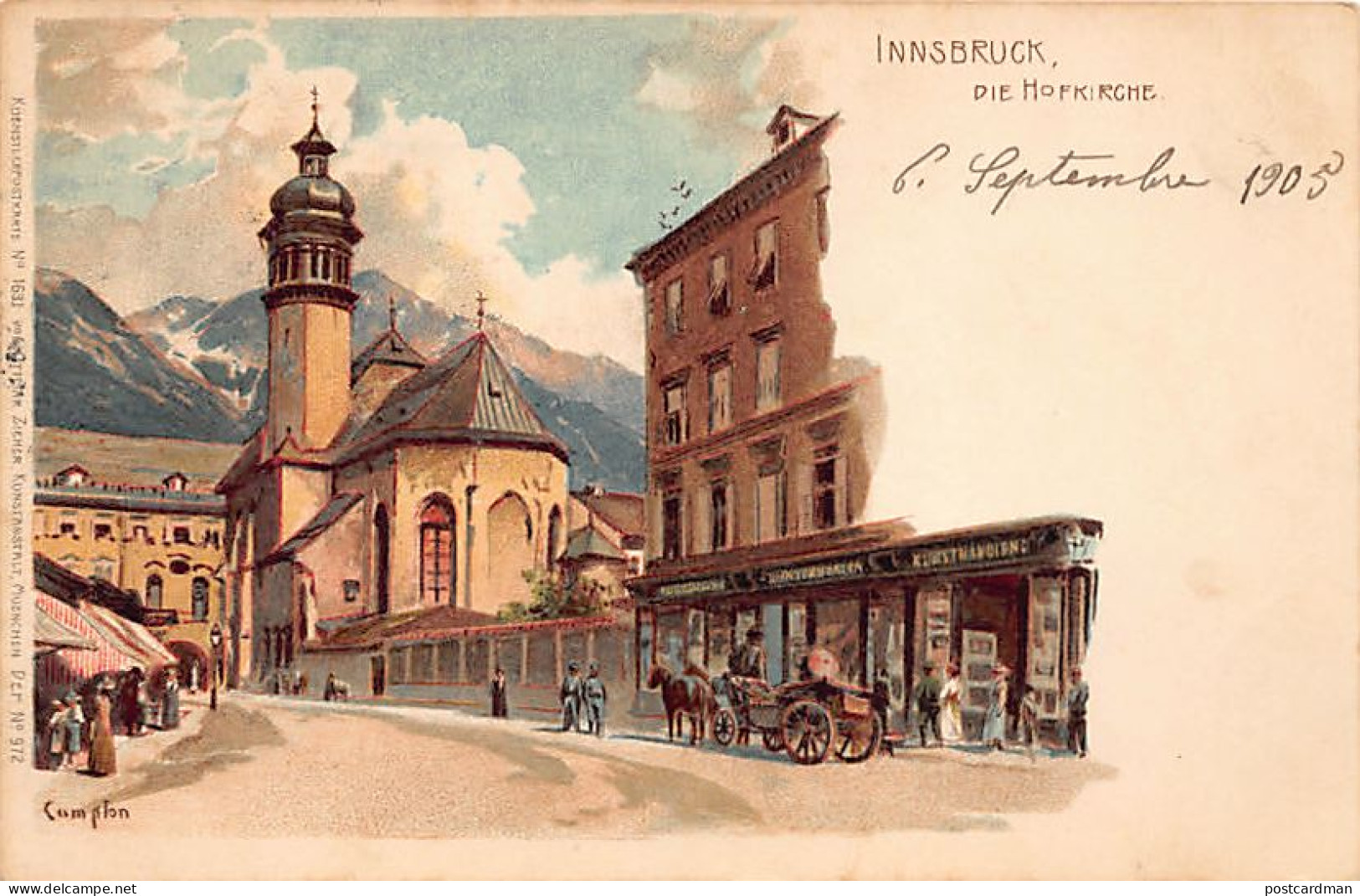 Österreich - Innsbruck (T) Litho - Die Hofkirche - Innsbruck