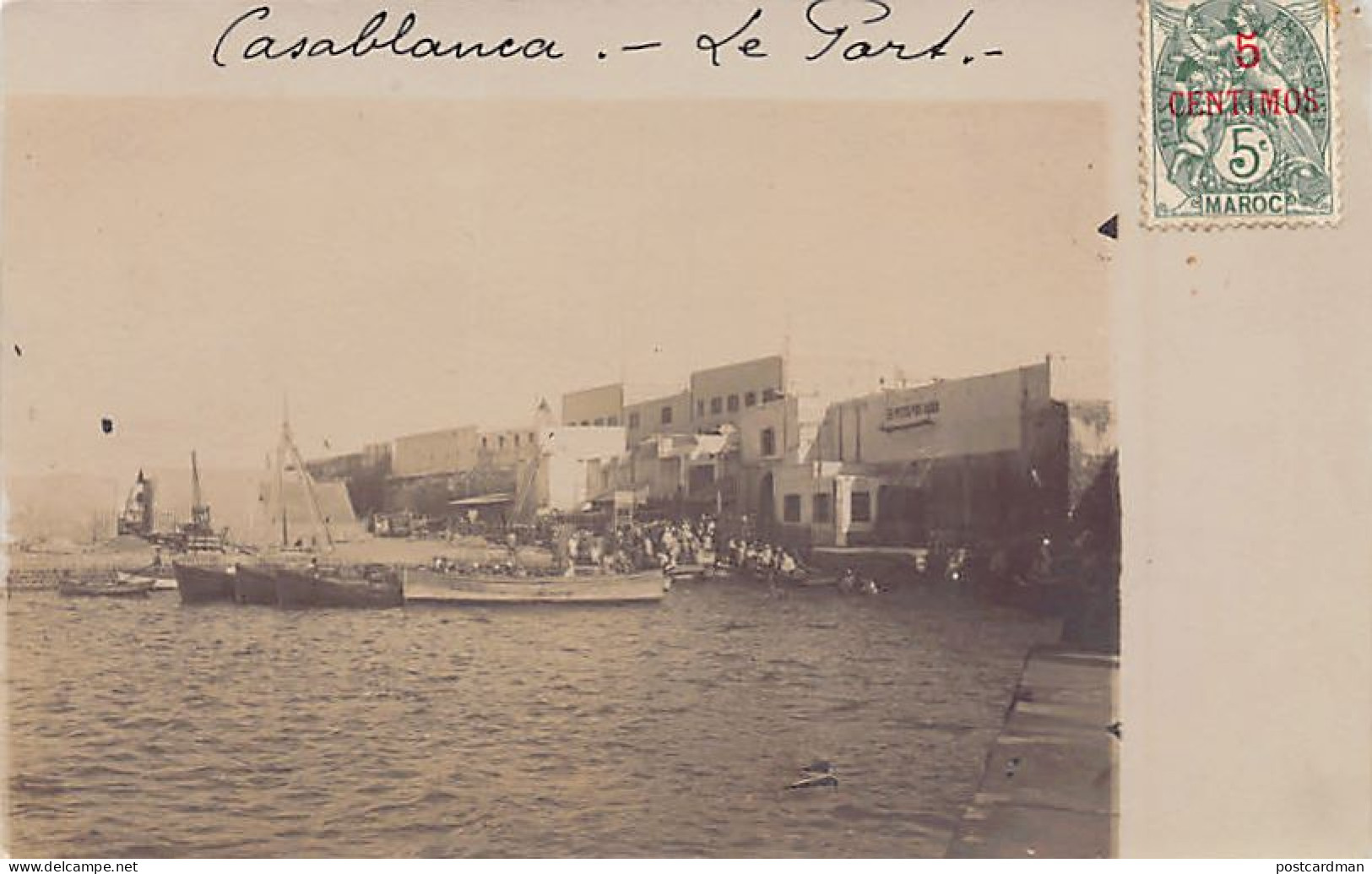 Maroc - CASABLANCA - Le Port En 1908 - CARTE PHOTO - Ed. Inconnu  - Casablanca