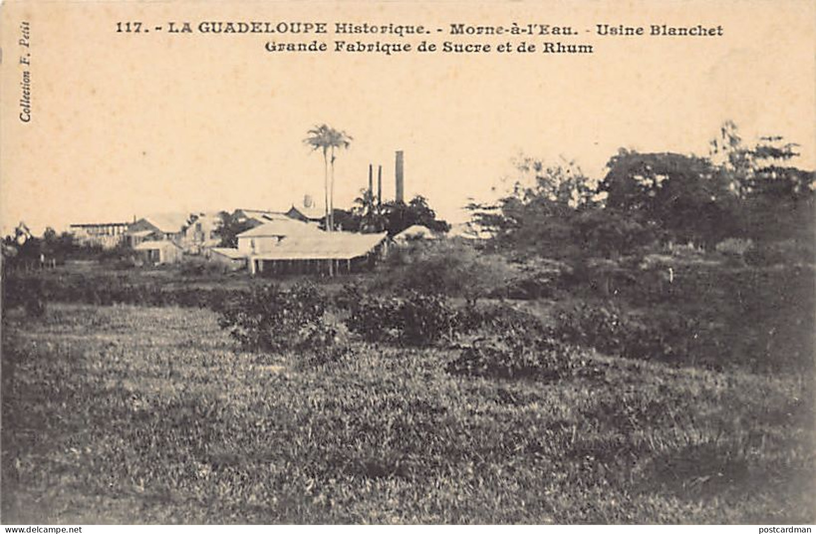 La Guadeloupe Historique - MORNE À L'EAU - Usine Blanchet - Grande Fabrique De Sucre Et De Rhum - Ed. F. Petit 117 - Autres & Non Classés