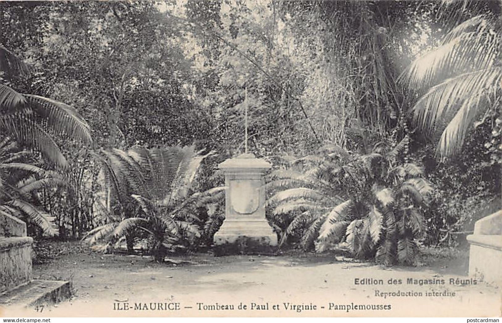 Mauritius - PAMPLEMOUSSES - Tombeau De Paul Et Virginie - Ed. Magasins Réunis 47 - Maurice