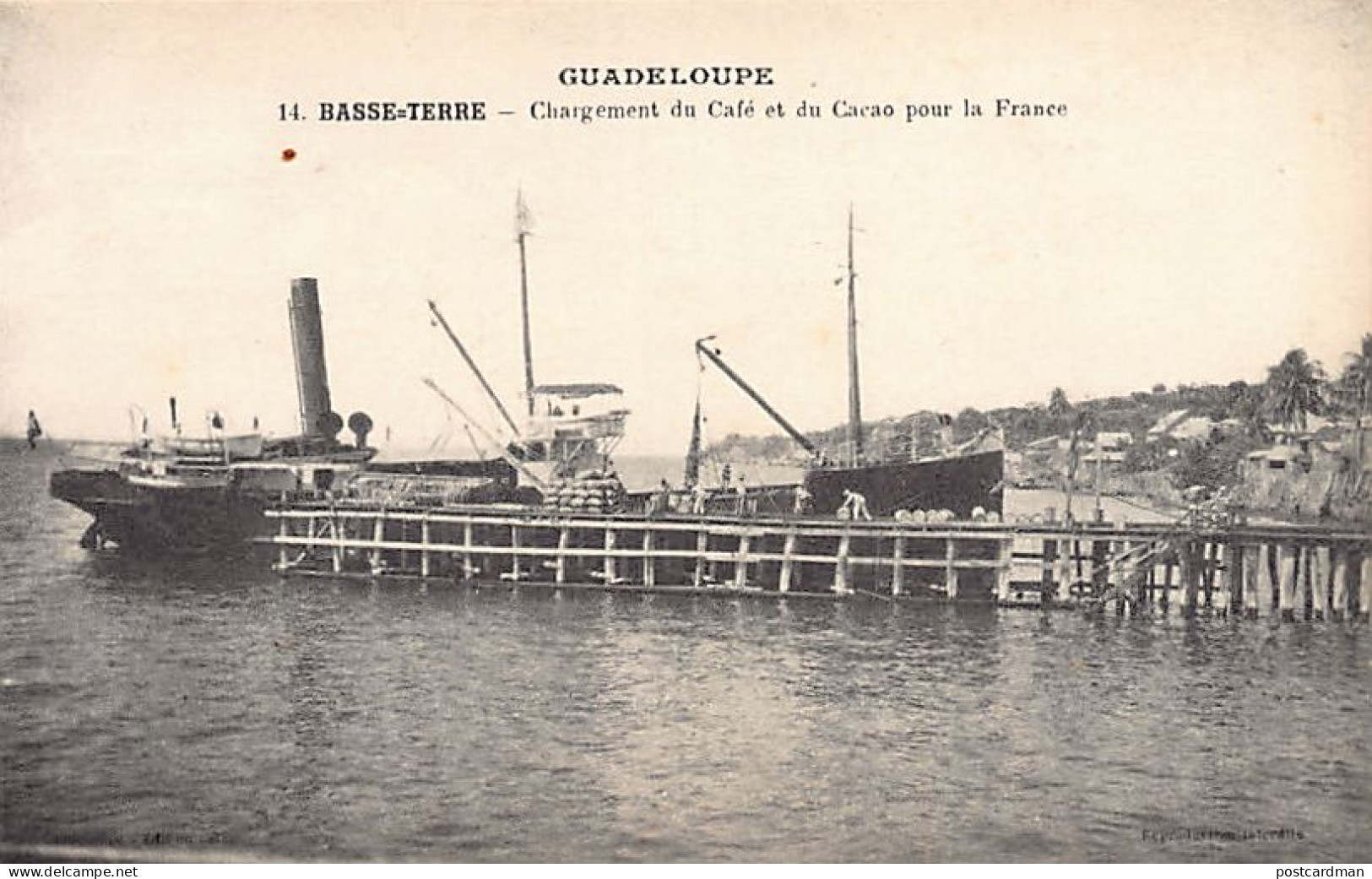 Guadeloupe - BASSE-TERRE - Chargement Du Café Et Du Cacao Pour La France - Ed. Catan 14 - Basse Terre
