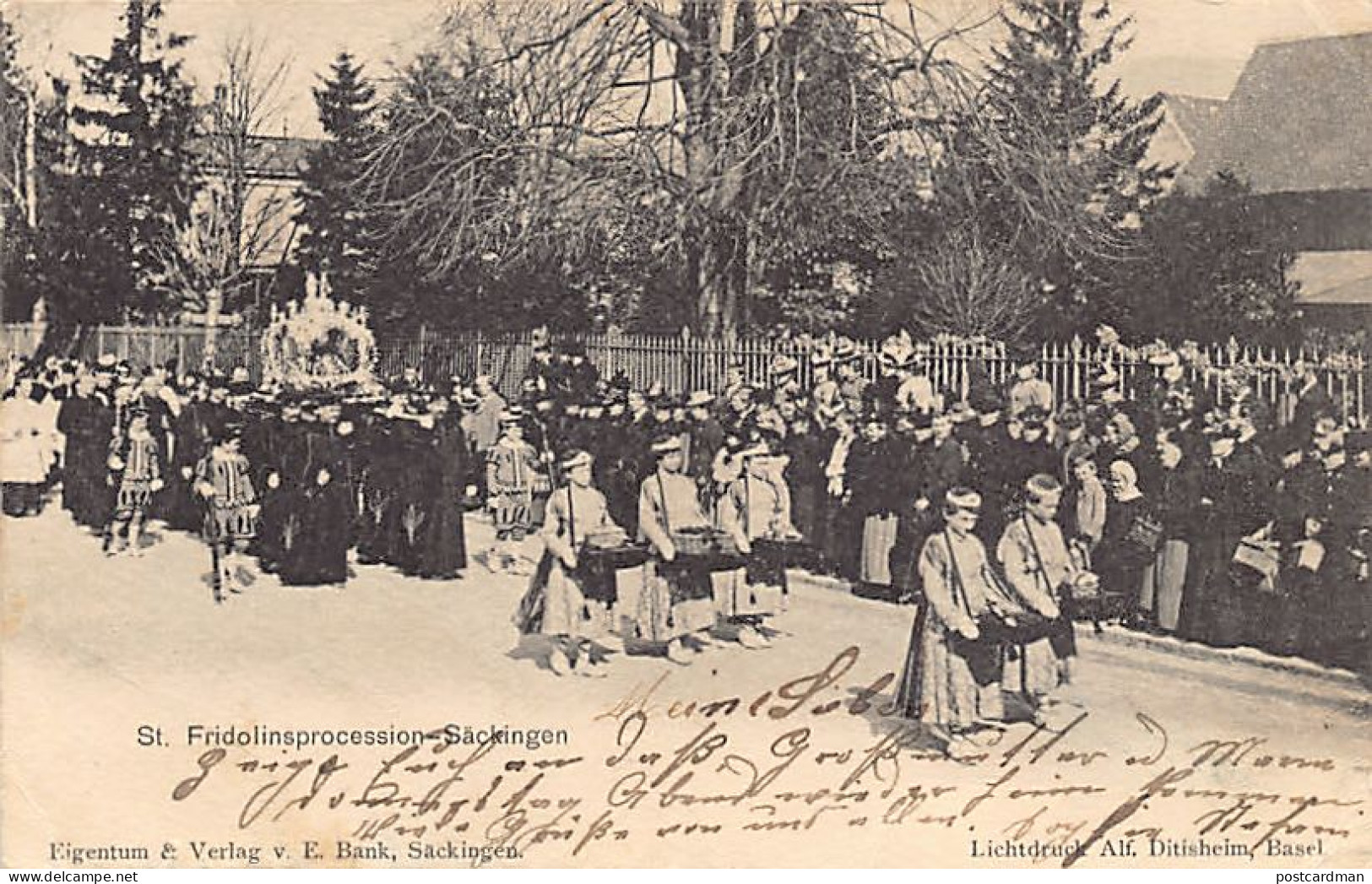 BASEL - St. Fridolinprocession-Säckingen - Verlag E. Bank  - Basilea