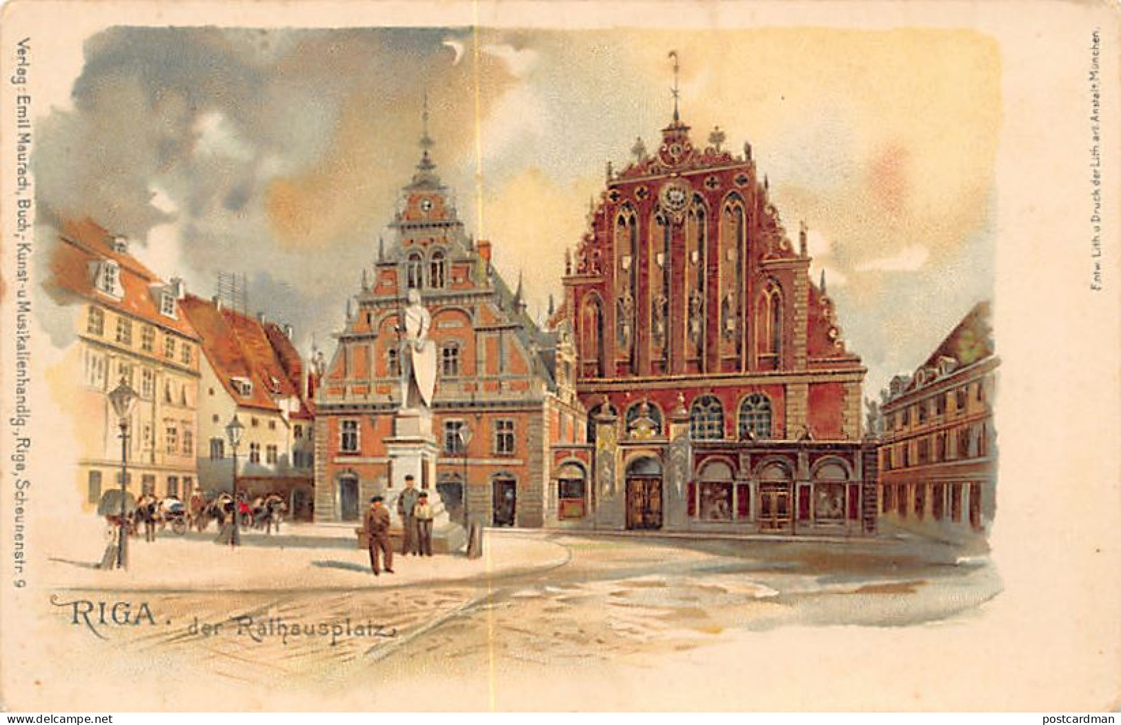 Latvia - RIGA - House Of The Blackheads - LITHO - Publ. Emil Maurach  - Lettland