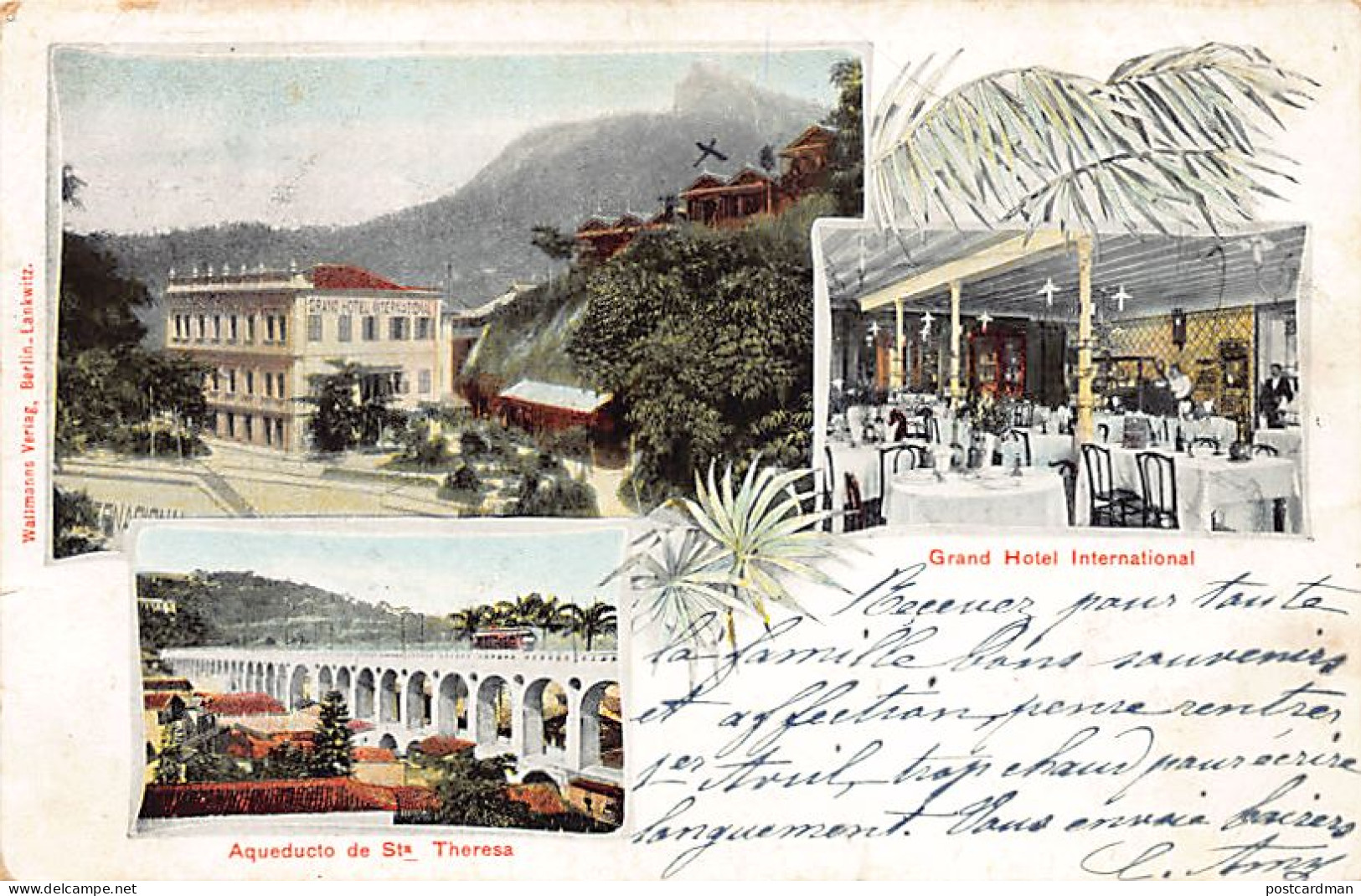 BRASIL Brazil - RIO DE JANEIRO - Grand Hotel International - Aqueducto De Santa Theresa - Ed. Wallmanns  - Rio De Janeiro