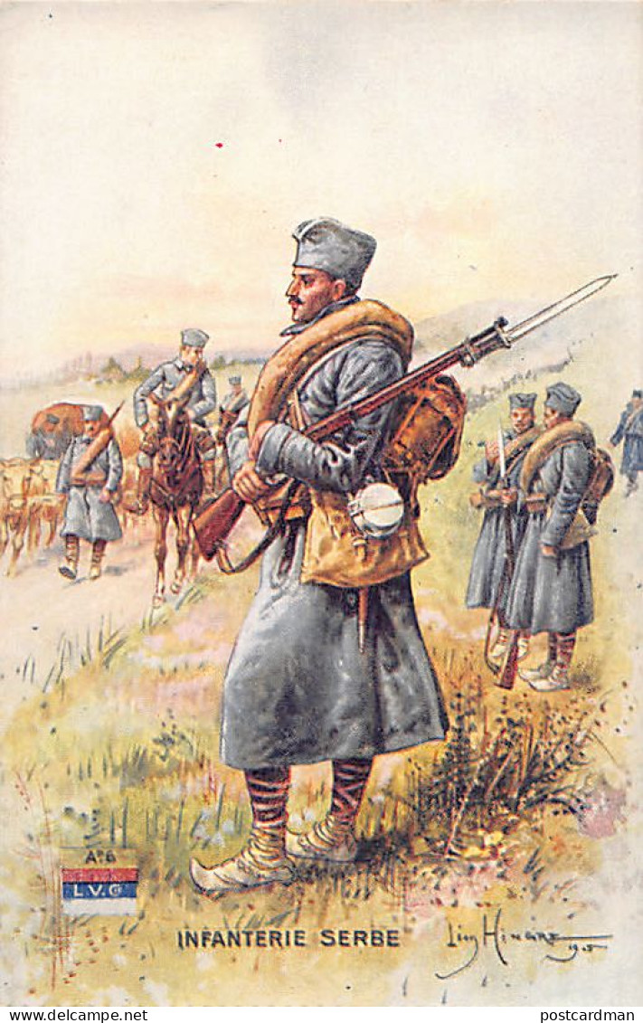 Serbia - Serbian Infantry, By Léon Hingre (1915) - Serbie