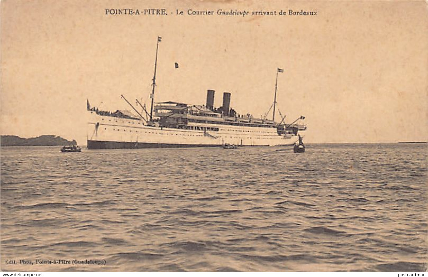 Guadeloupe - POINTE à PITRE - Le Courrier Guadeloupe Arrivant De Bordeaux - Ed. Phos  - Pointe A Pitre