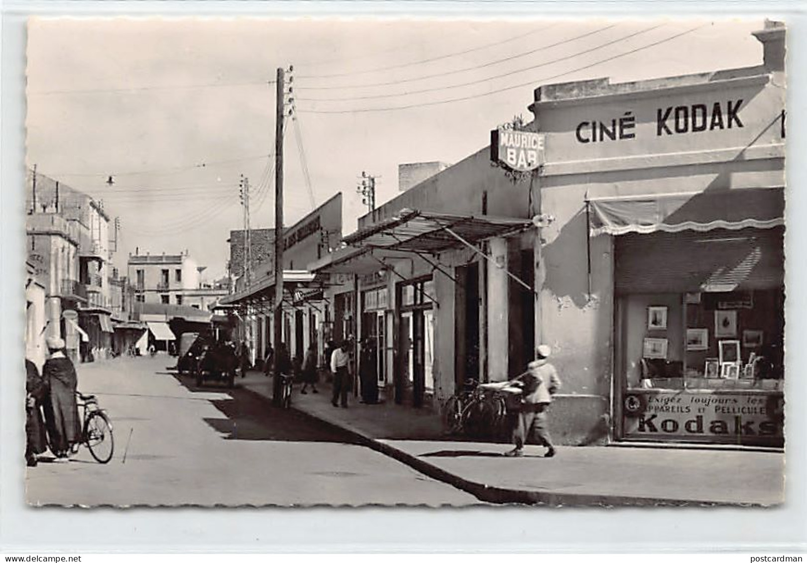 Maroc - OUJDA - Rue Bugeaud, Magasin Maurice Bar Ciné Kodak - Ed. Glatigny 9005 - Sonstige & Ohne Zuordnung