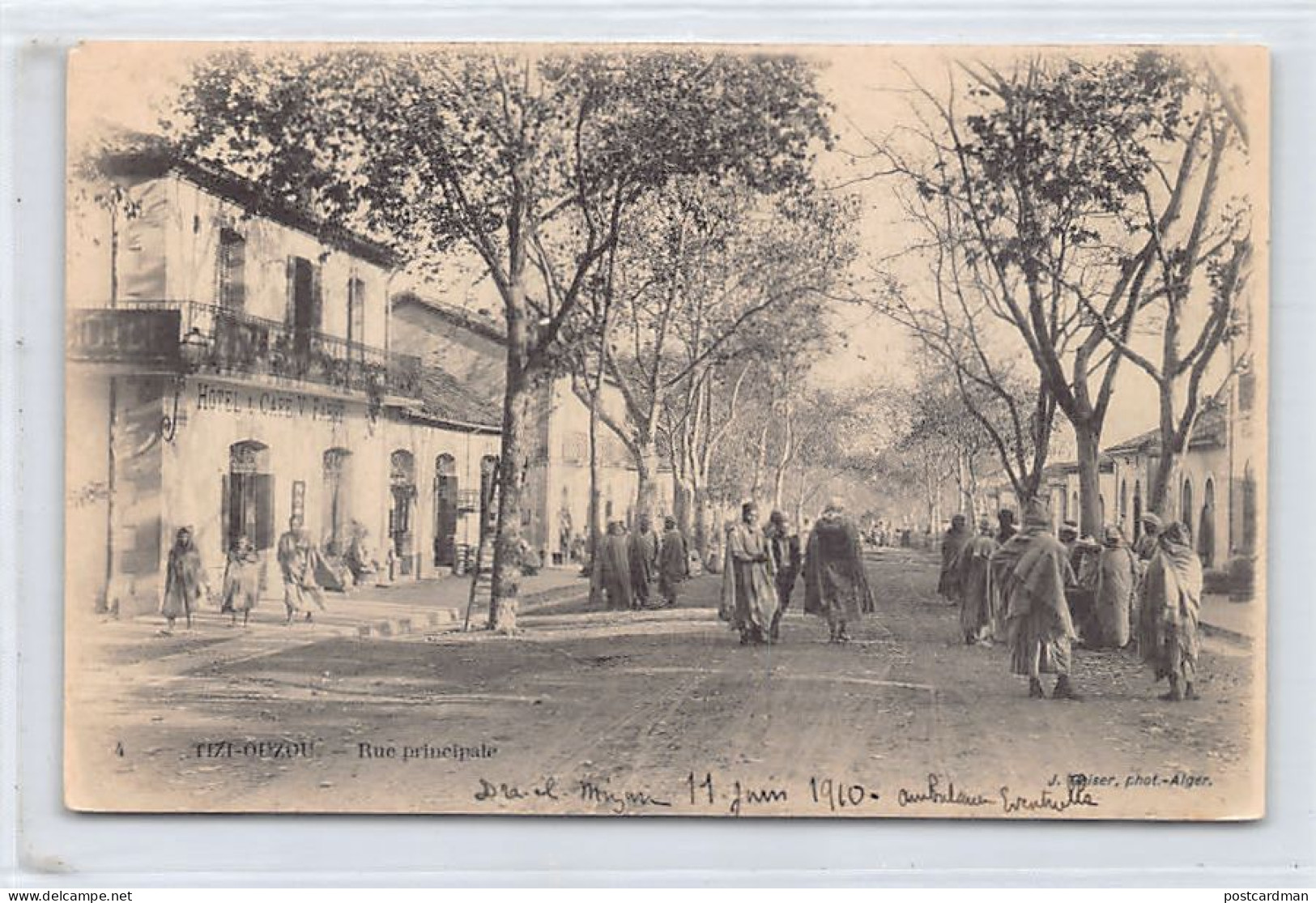 Kabylie - TIZI OUZOU - Rue Principale - Hôtel & Café V. Fabre - VOIR LES SCANS POUR L'ÉTAT - Ed. J. Geiser 4 - Autres & Non Classés