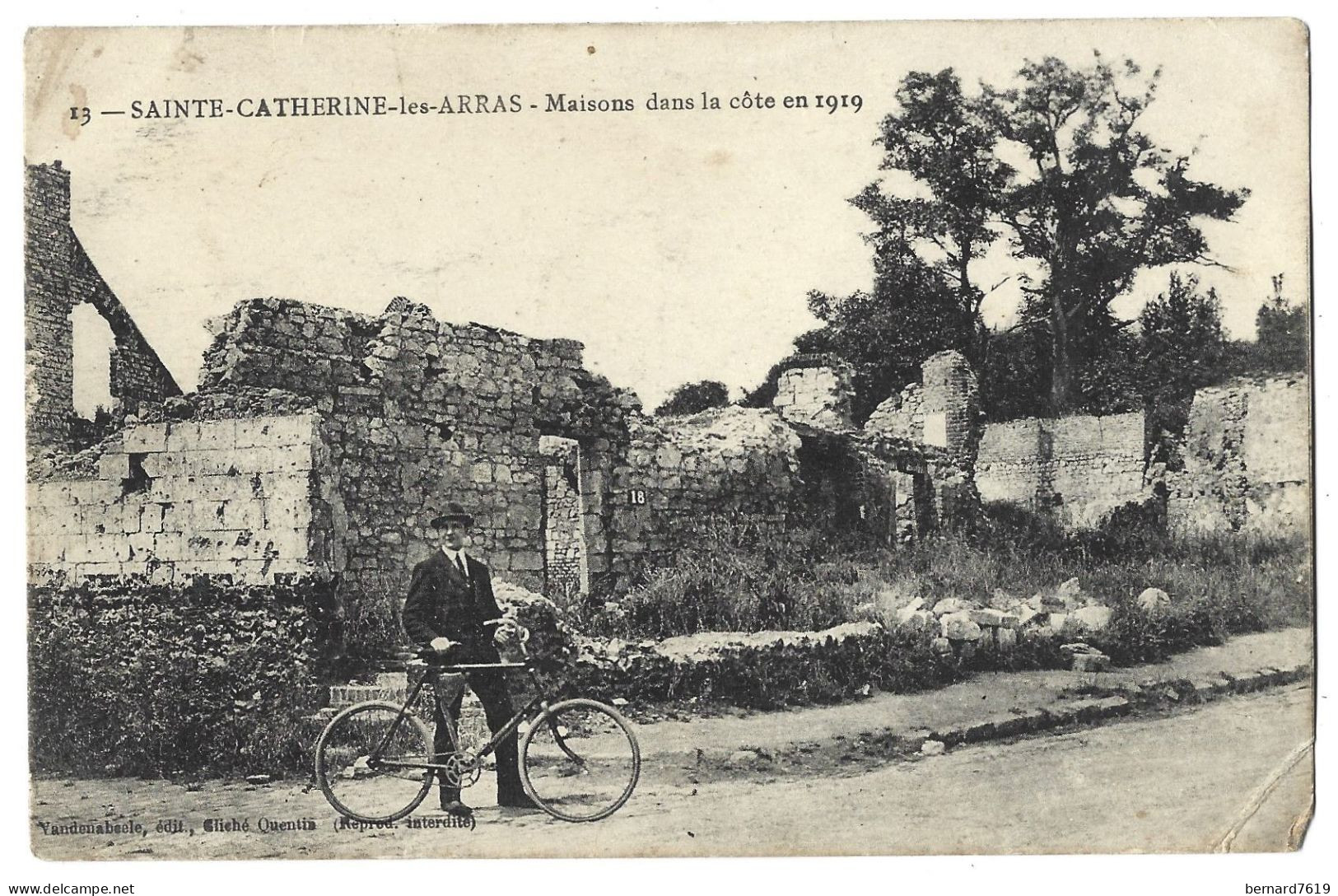 62   Sainte Catherine Les Arras -   Maisons Dans La Cote En 1919 - Arras