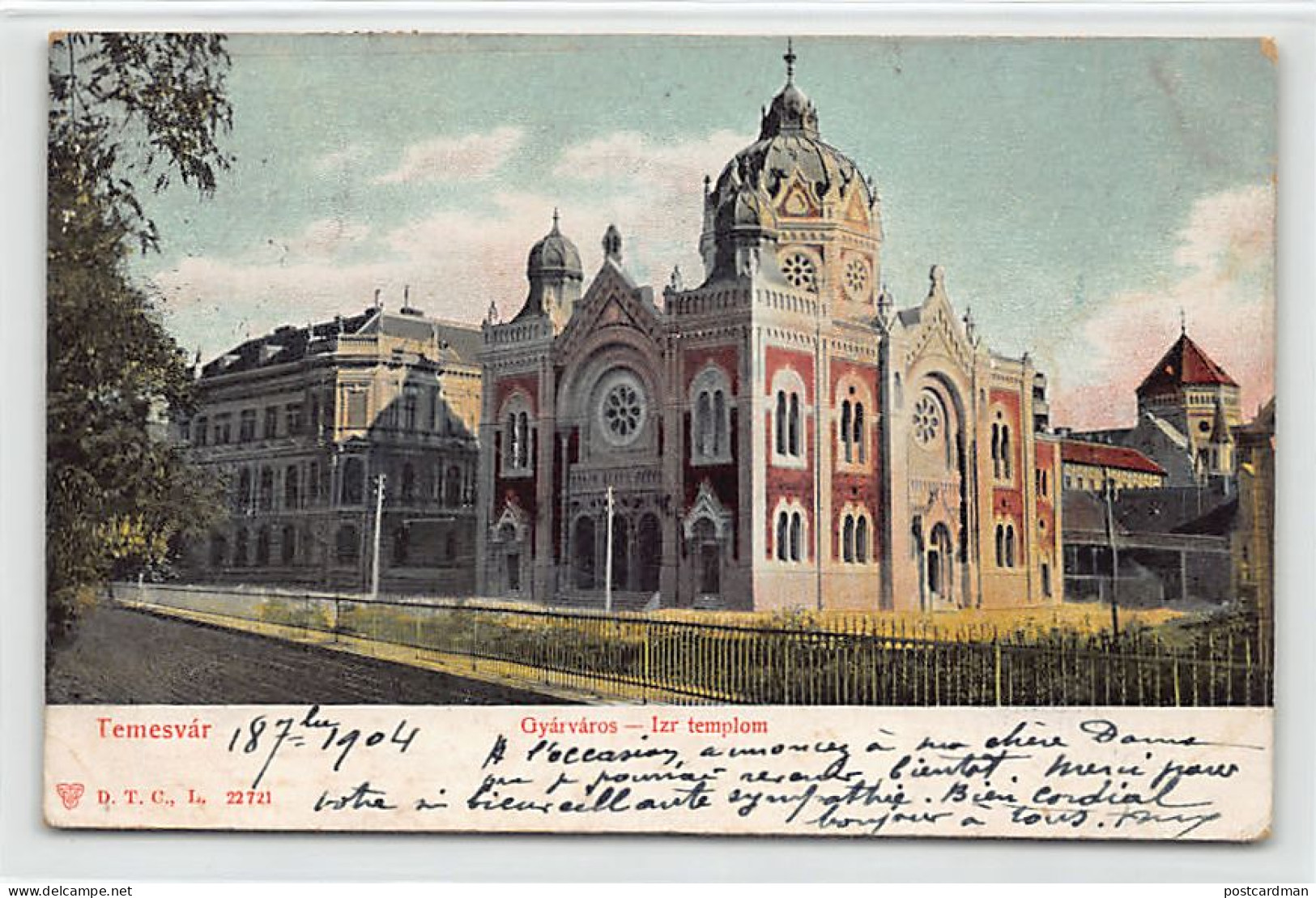Judaica - ROMANIA - Timișoara (Temesvár) - The Synagogue - Publ. Dr. Trenkler & Co. 22721 - Jewish