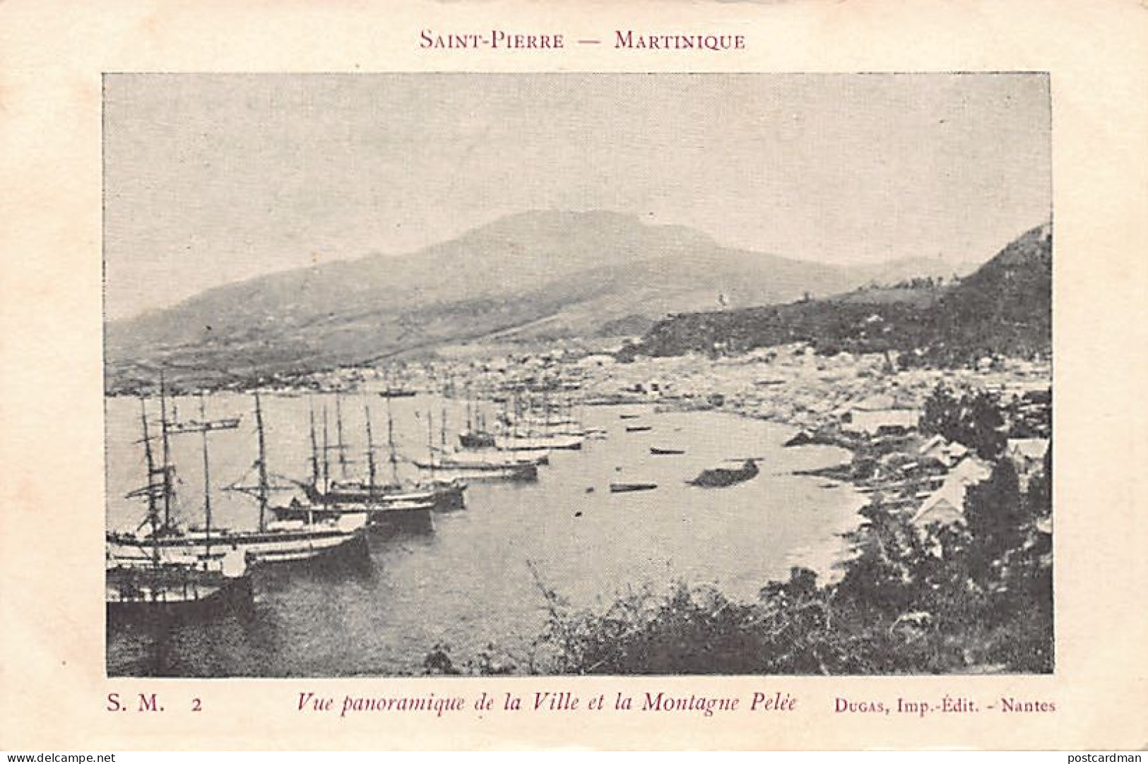 Martinique - SAINT-PIERRE - Vue Panoramique De La Ville Et La Montagne Pelée - Ed. Dugas S.M. 2 - Other & Unclassified