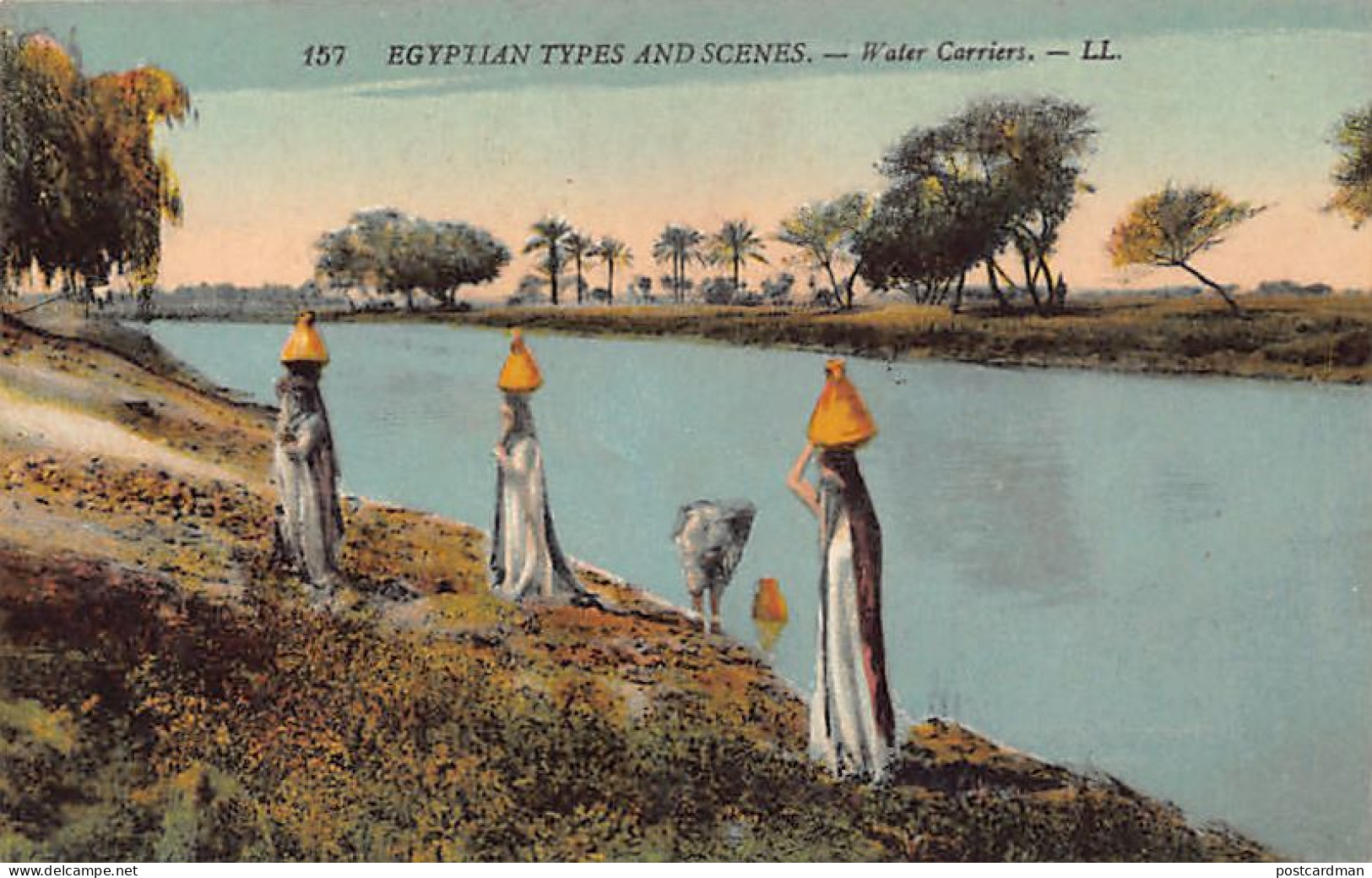 EGYPT - Egyptian Types And Scenes - Water Carriers - Publ. LL 157 - Autres & Non Classés