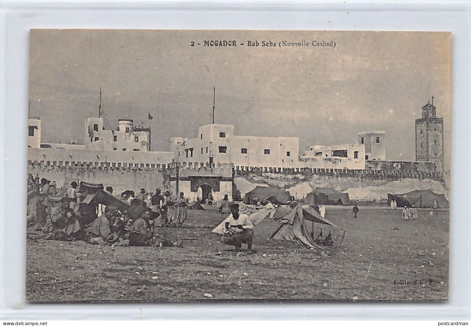 MOGADOR Essaouira - Bab Seba (Nouvelle Casbah) PLI VERTICAL (Voir Scans Pour L'état) - Ed. E.F. 2 - Sonstige & Ohne Zuordnung