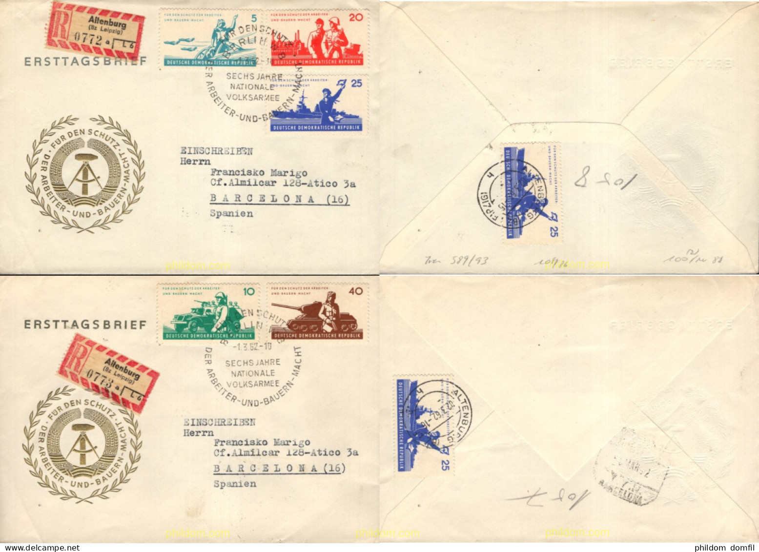 730890 MNH ALEMANIA DEMOCRATICA 1962 6 ANIVERSARIO DEL EJERCITO POPULAR - Unused Stamps