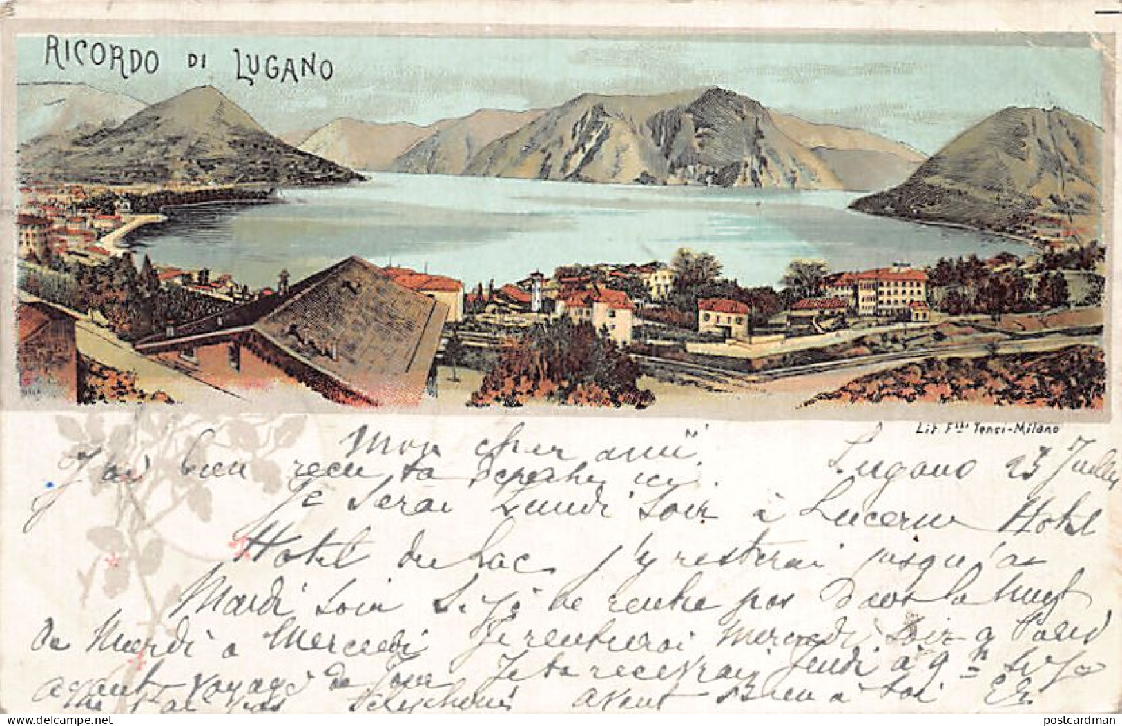 LUGANO (TI) Panorama - LITO - Ed. Fratelli Tensi  - Lugano
