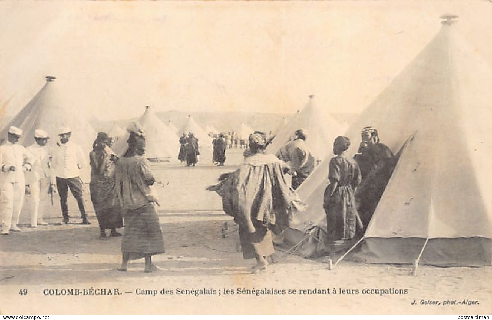 COLOMB BÉCHAR - Camp Des Sénégalais - Les Sénégalaises Se Rendant à Leurs Occupations - Ed. J. Geiser 49 - Bechar (Colomb Béchar)