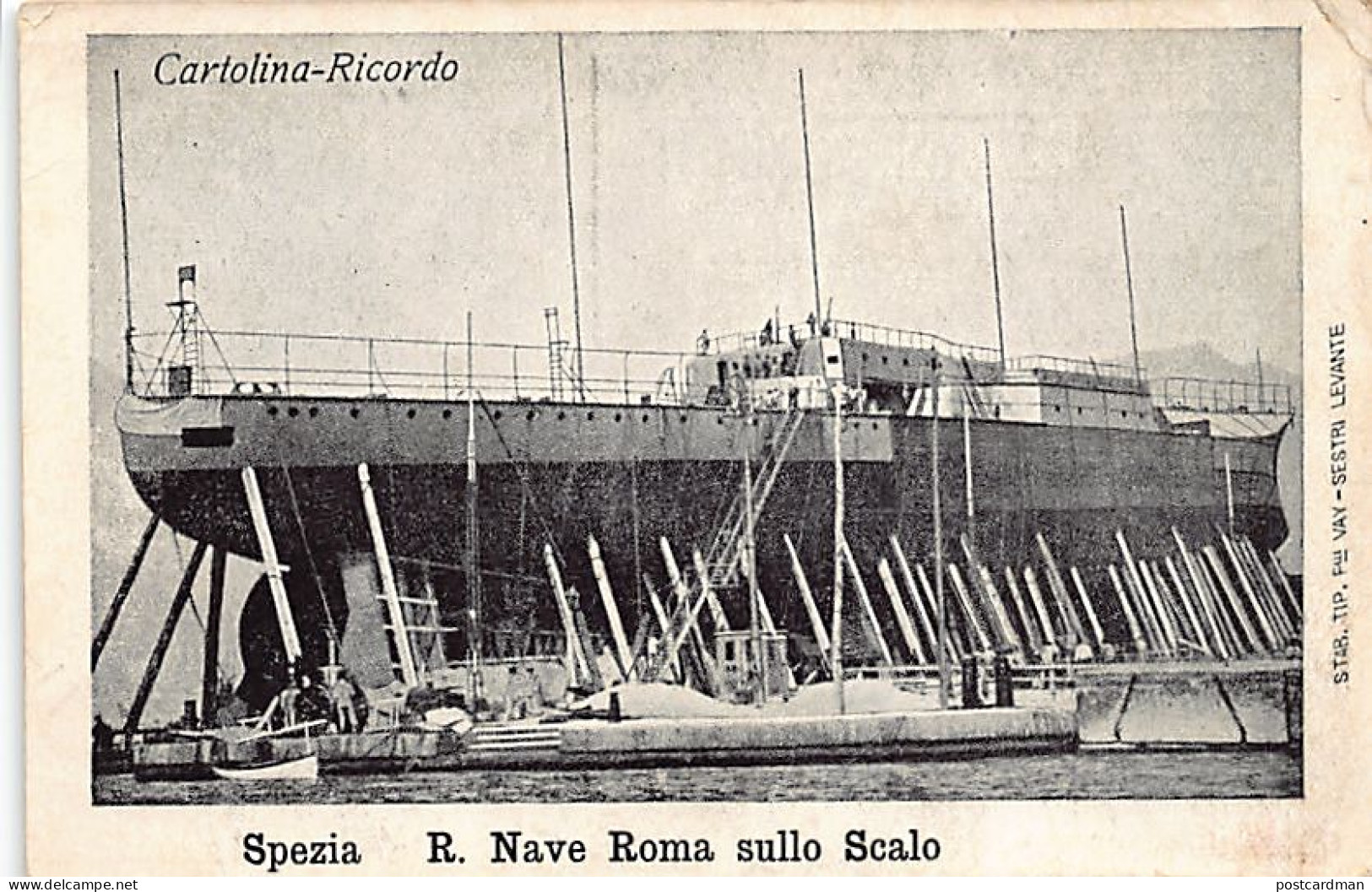 LA SPEZIA - R. Nave Roma Sullo Scalo - La Spezia