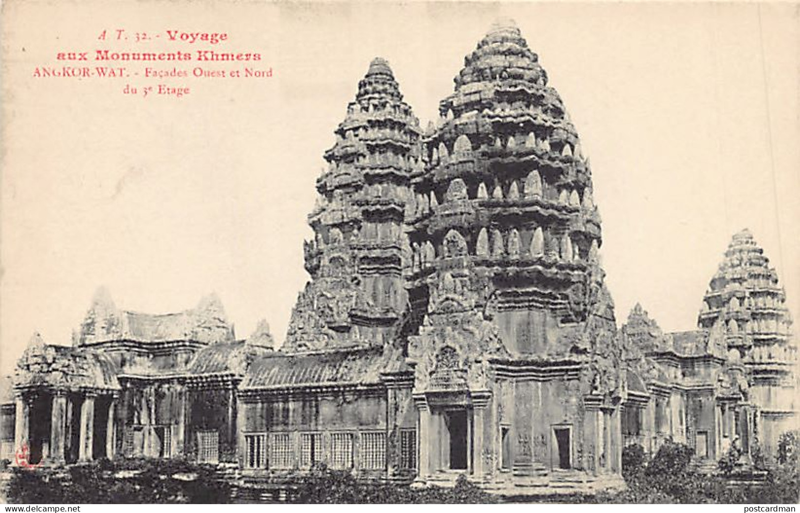 Cambodge - Voyage Aux Monuments Khmers - ANGKOR VAT - Façades Ouest Et Nord - Ed. A. T. 32 - Camboya