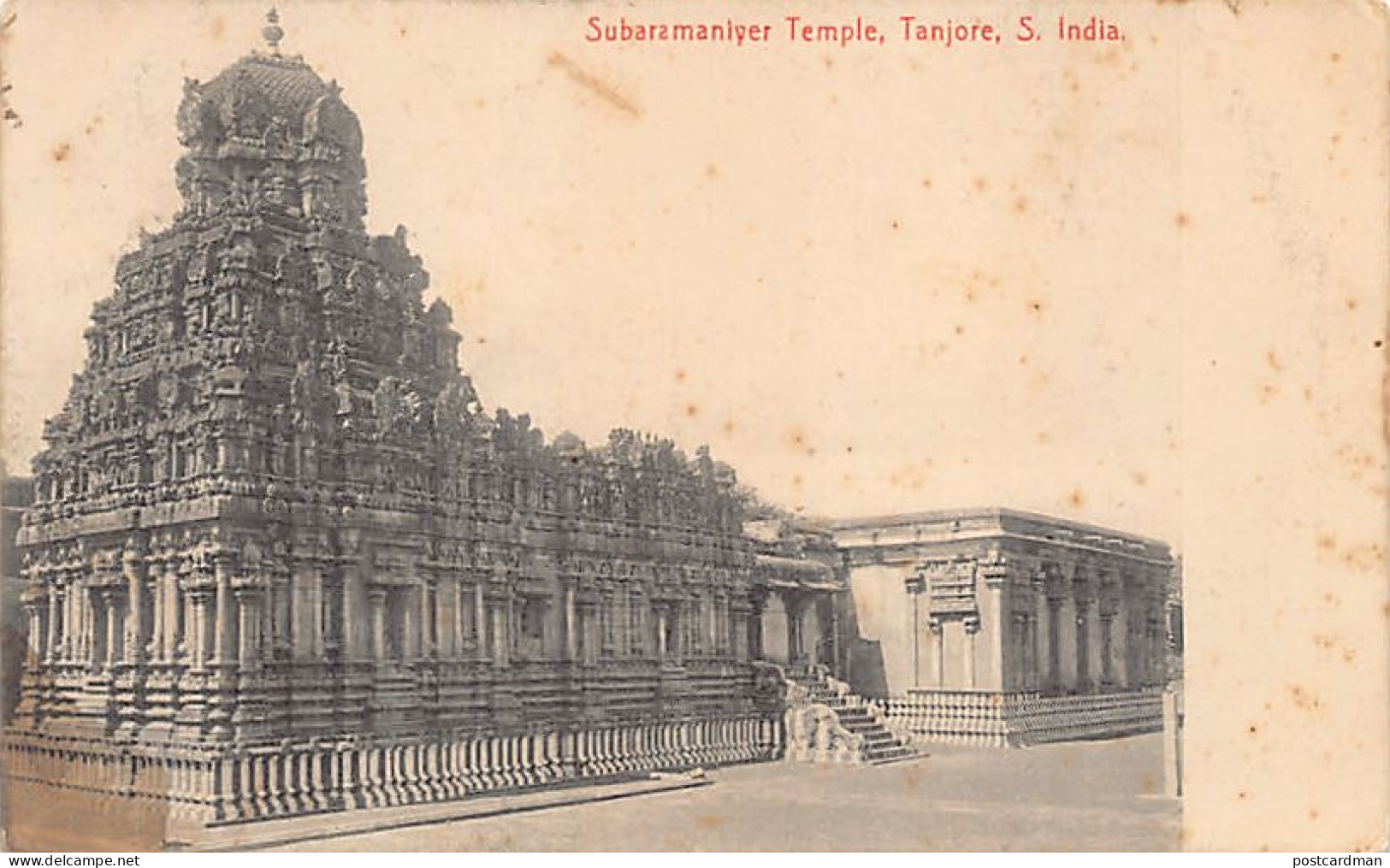 India - TANJORE - Subaramaniyer Temple - Publ. Plâté & Co. In Ceylon 336 - Inde