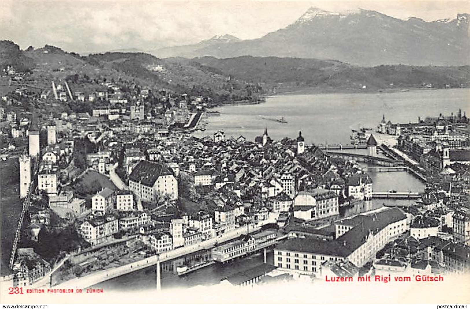 LUZERN - Totalansicht - Verlag Photoglob 231 - Lucerna