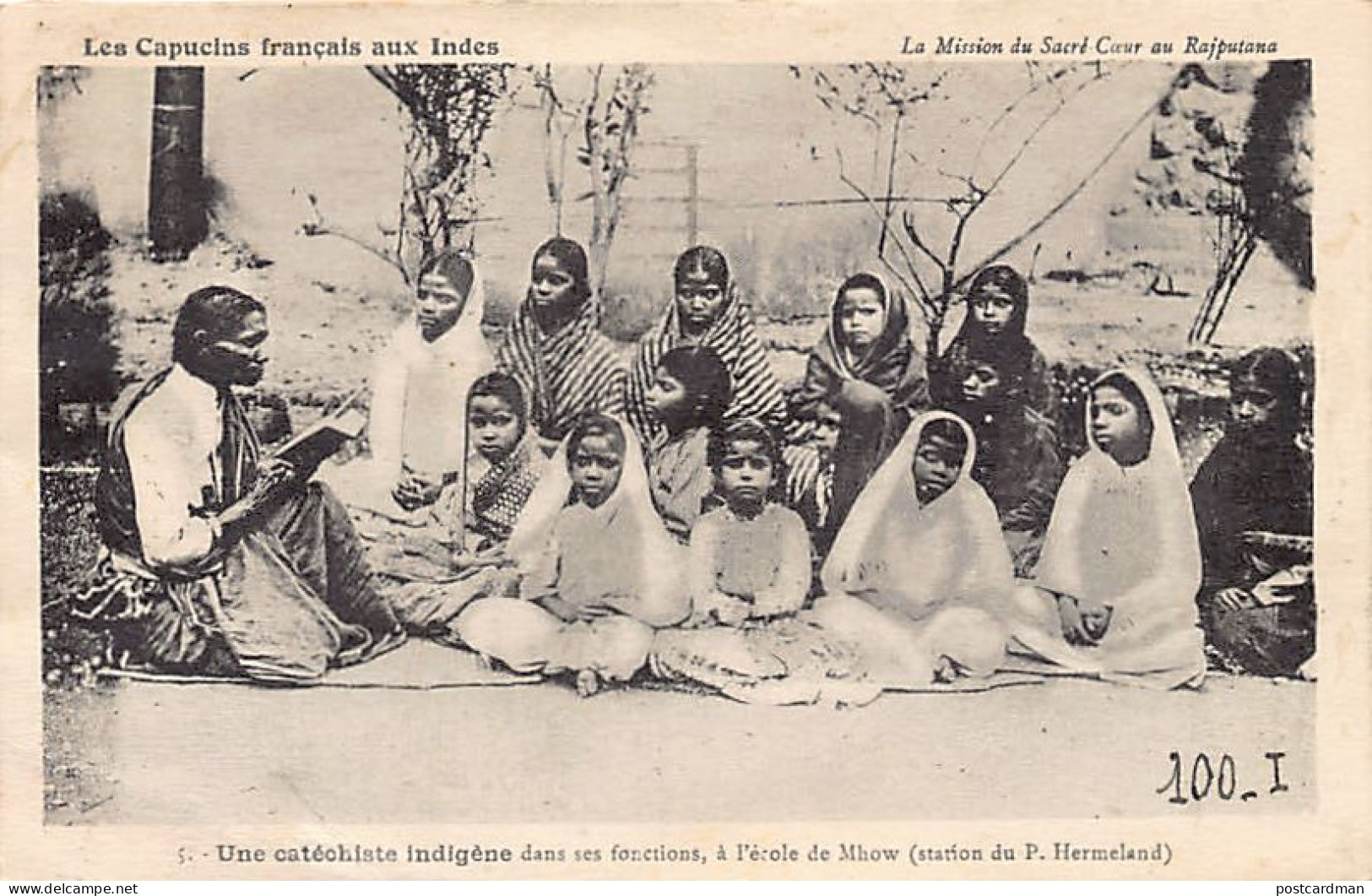 India - The Mission Of The Sacred Heart In Rajputana - MHOW - An Indian Catechist In Her Duties - Publ. French Capuchins - Indien