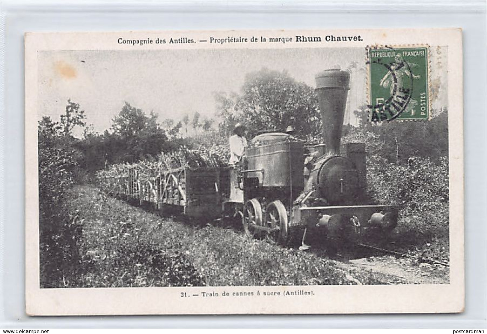 GUADELOUPE - Train De Cannes à Sucre - Ed. Rhum Chauvet 31 - Other & Unclassified