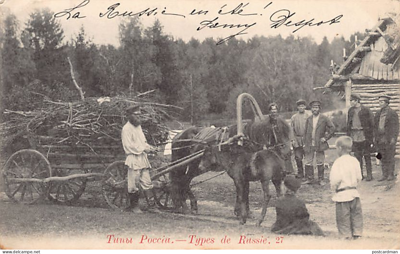 Types Of Russia - Carting Wood - Publ. Scherer, Nabholz And Co. 27 - Russland