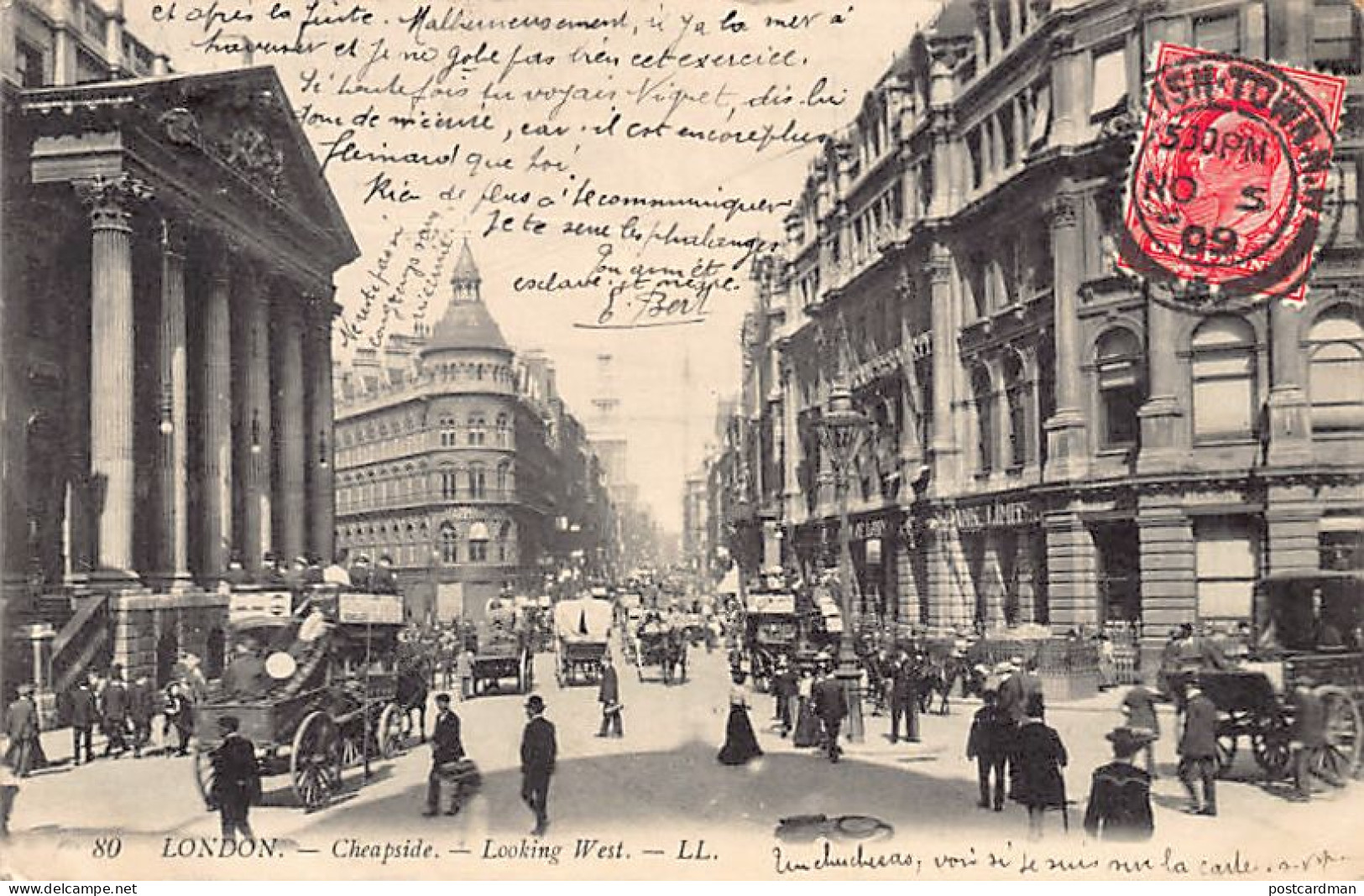 England - LONDON Cheapside Looking West - Publisher Levy LL 80 - Other & Unclassified