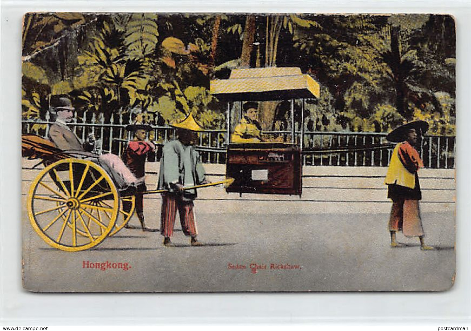 China - HONG KONG - Sedan Chair And Rickshaw - Publ. M. Sternberg 11 - Chine (Hong Kong)