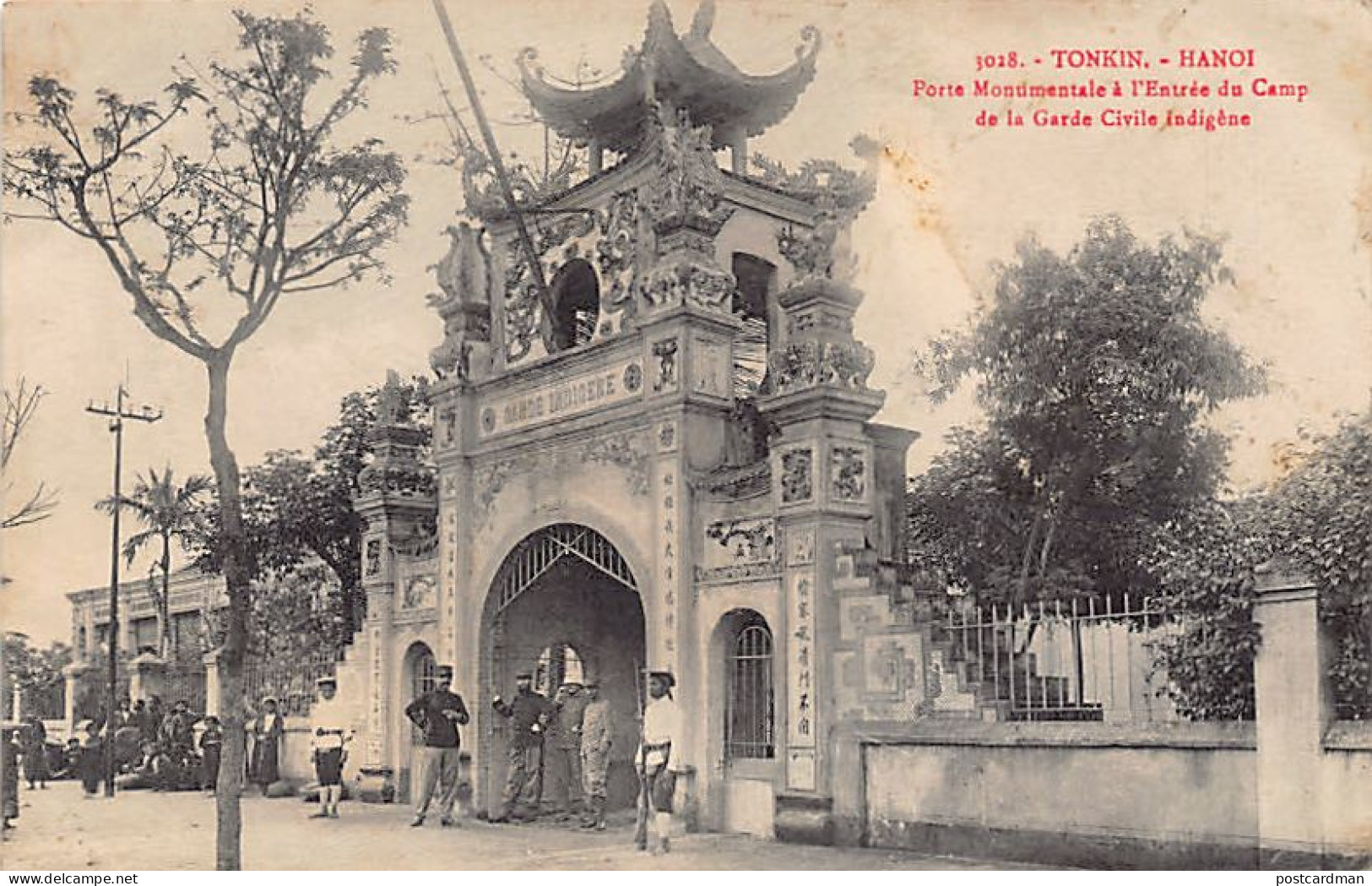 Viet-Nam - HANOÏ - Porte Monumentale à L'entrée Du Camp De La Garde Indigène - E - Viêt-Nam