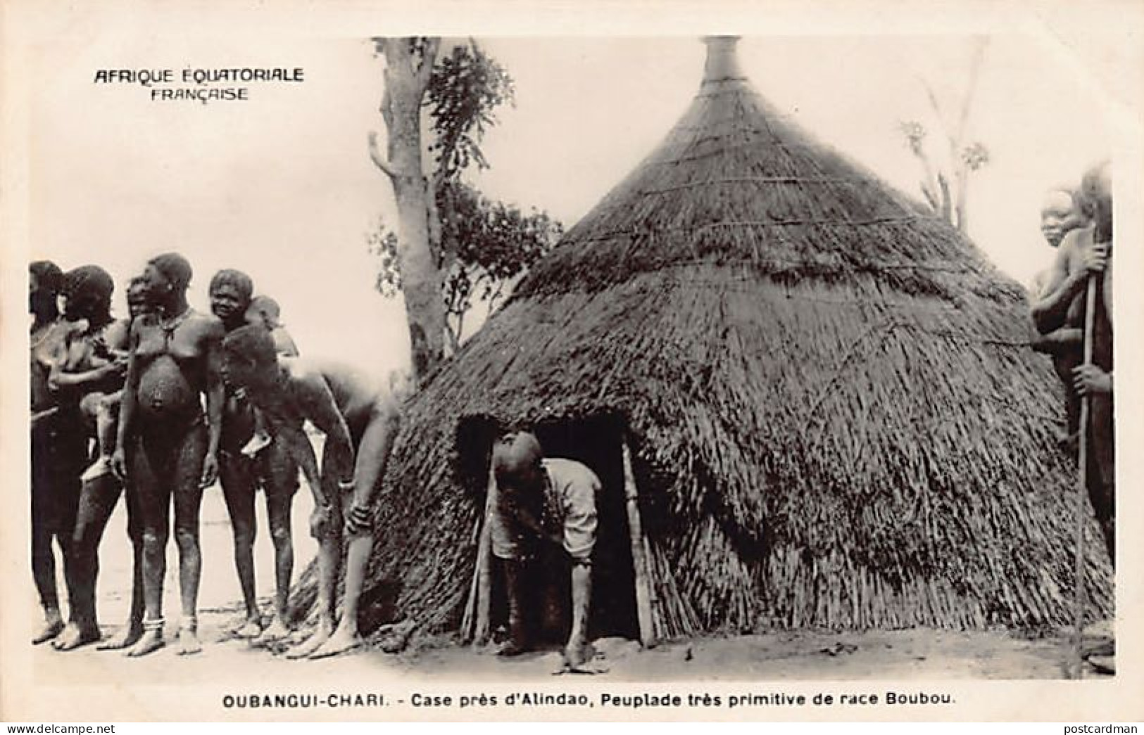 Centrafrique - Case Près D'Alindao - Peuplade Très Prilitive De Race Boubou - Ed. Inconnu  - República Centroafricana