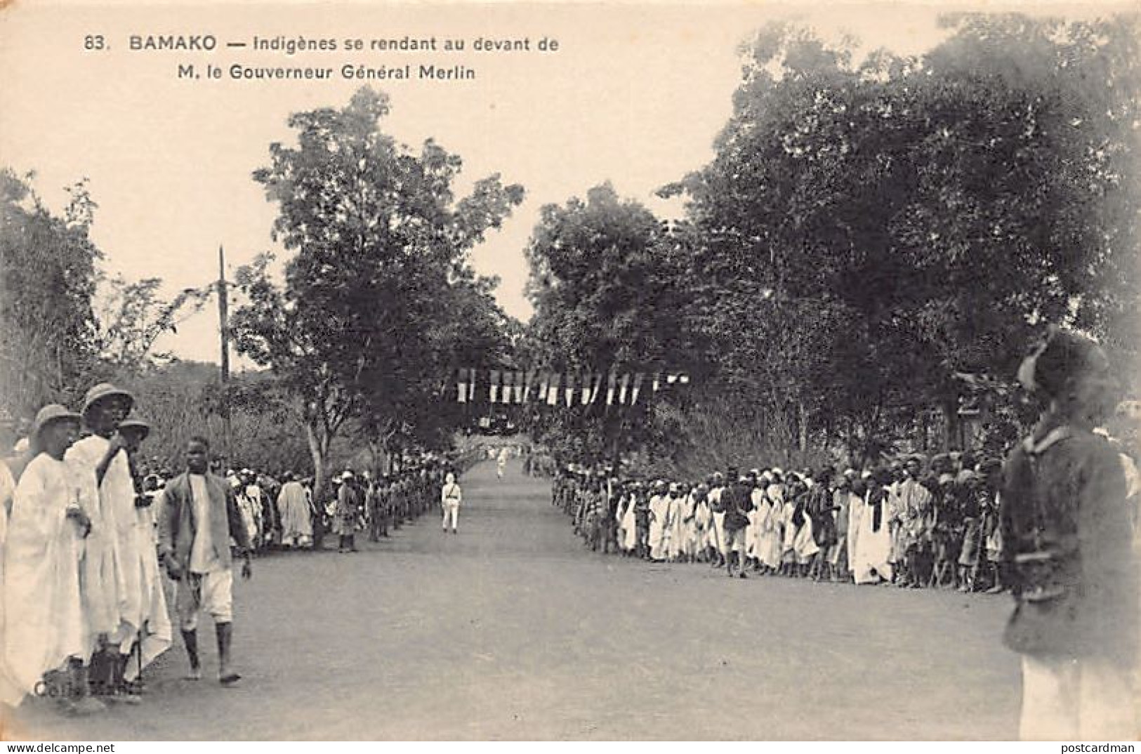 Mali - BAMAKO - Indigènes Se Rendant Au Devant De M. Le Gouverneur Général Merlin - Ed. Mahl 83 - Mali