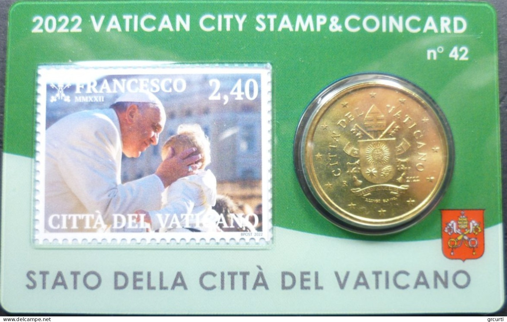 Vaticano - 50 Centesimi 2022 - Stamp & Coincard N. 40÷43 - UC# 6 - Vaticano