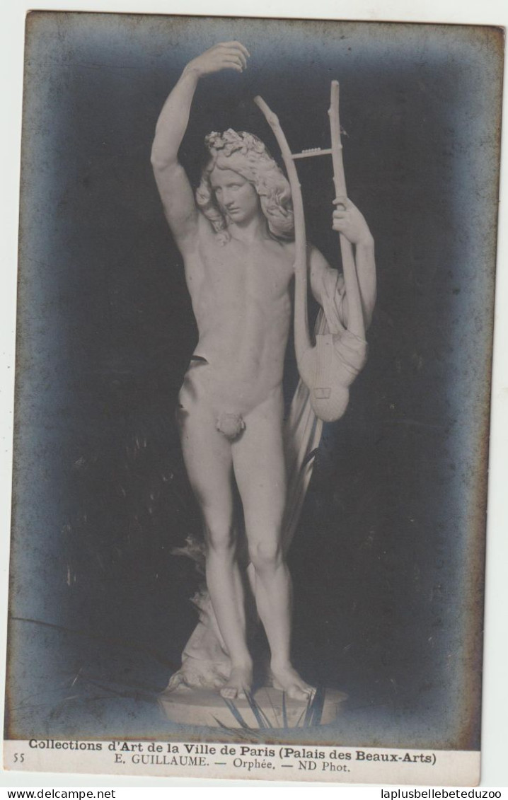 CPA PHOTO - ARTS - SCULPTURE  - ORPHEE Par E. Guillaume - Palais Des Beaux Arts - PARIS - Vers 1910 - Pas Courant - Skulpturen