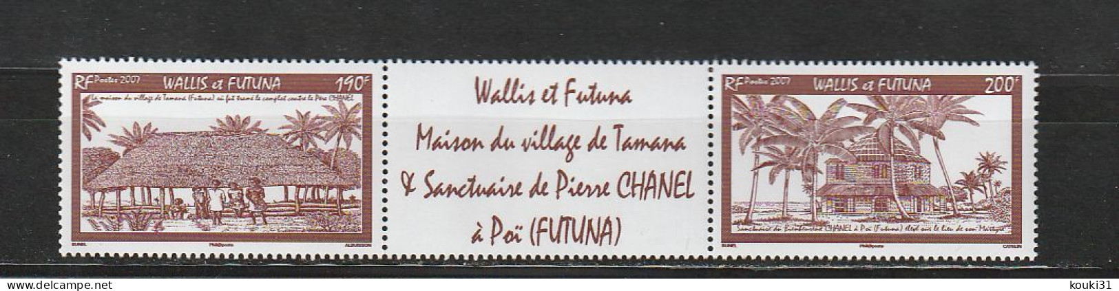 Wallis Et Futuna YT 681/2 ** : Maison De Vilage Et Sanctuaire De Pierre Chanel - 2007 - Nuevos