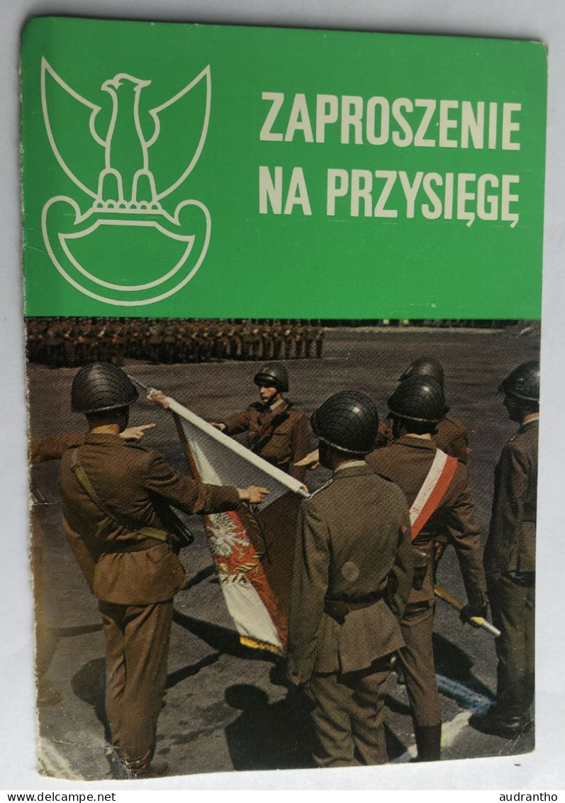 Carte Militaria Zaproszenia Na Przysięgę - Armée Polonaise - Soldats Avec Drapeau - POLSKA - Autres & Non Classés