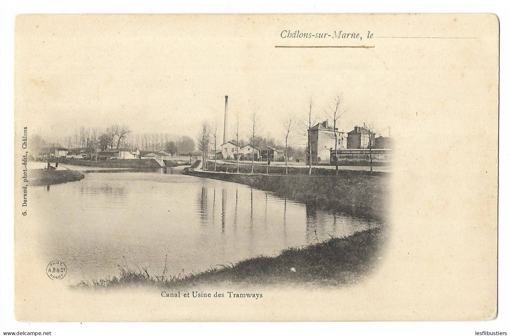 CPA 51 CHALONS-SUR-MARNE Canal Et Usine Des Tramways - Châlons-sur-Marne