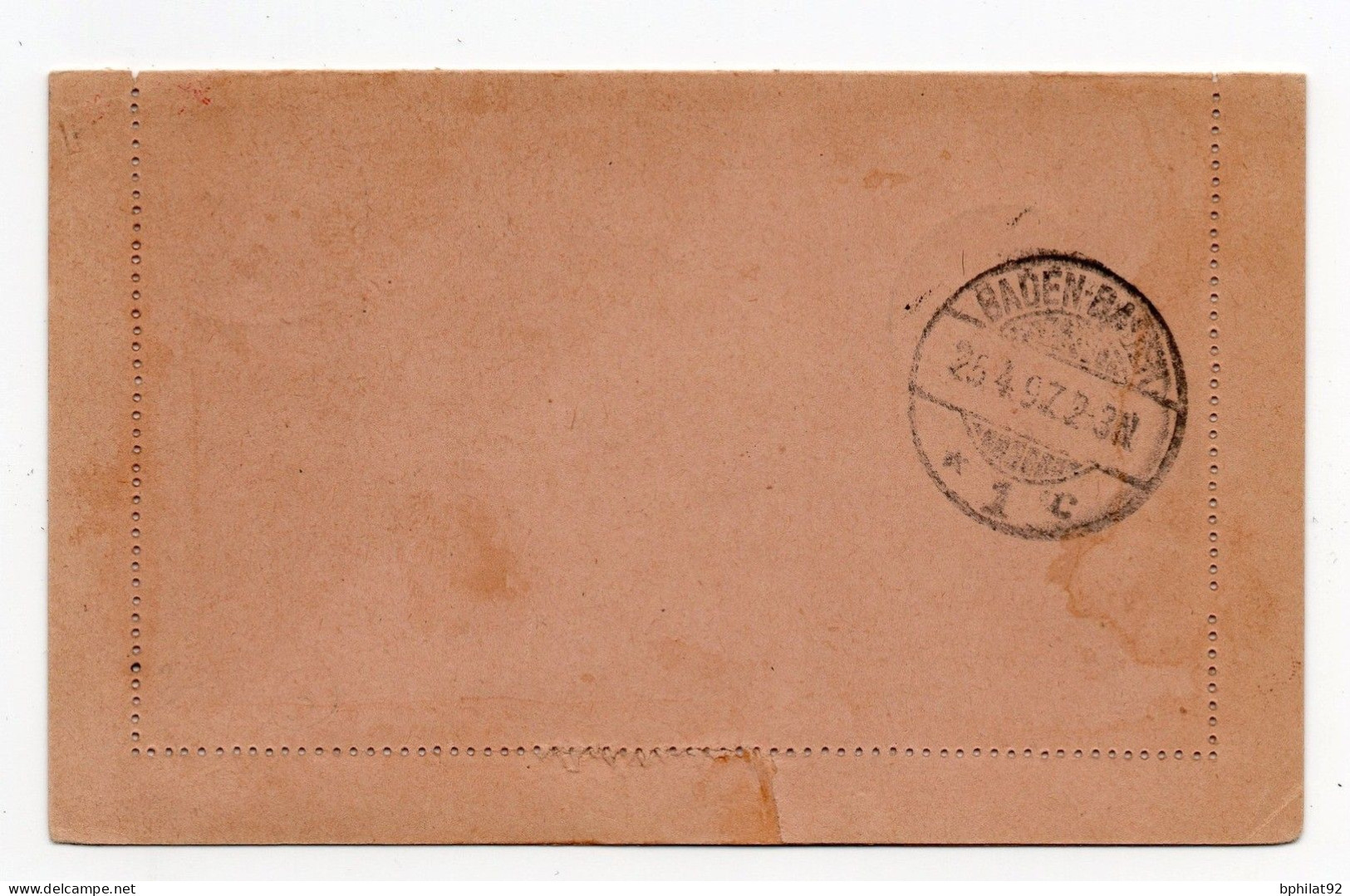 !!! ENTIER POSTAL DE ZANZIBAR POUR L'ALLEMAGNE DU 31/3/1897 - Covers & Documents