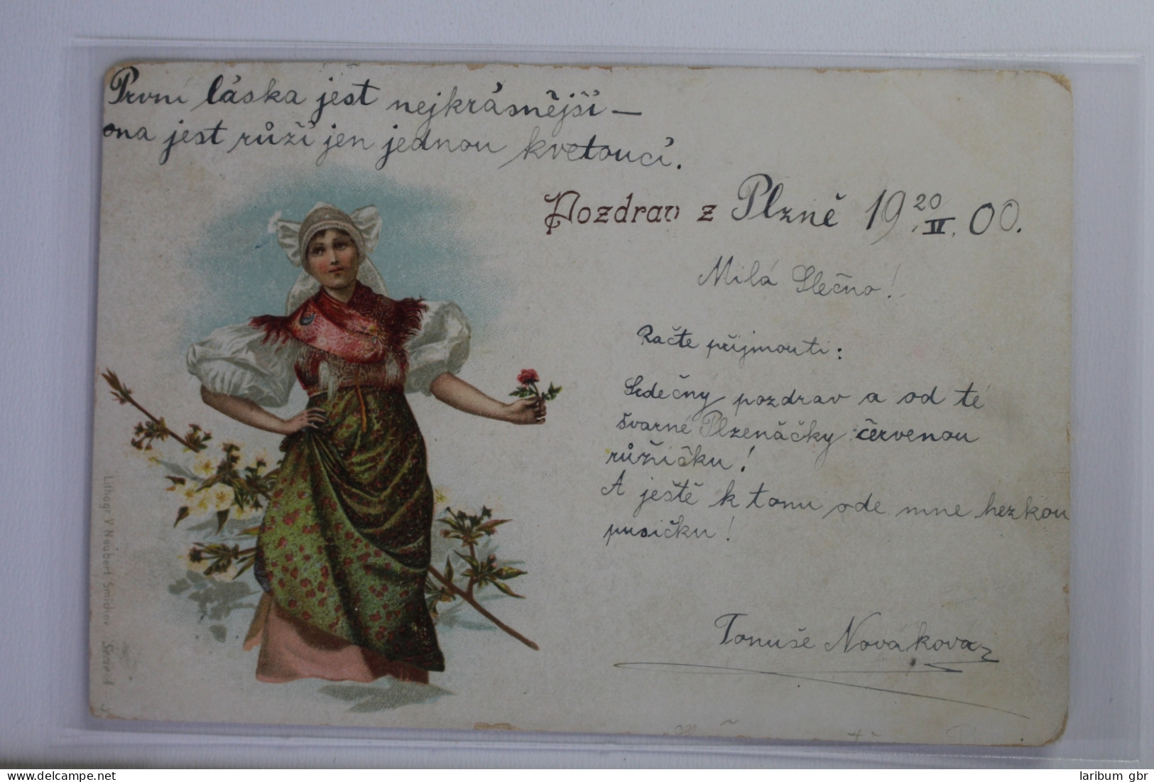 AK Pilsen Künstlerkarte 1900 Gebraucht #PI969 - Tschechische Republik