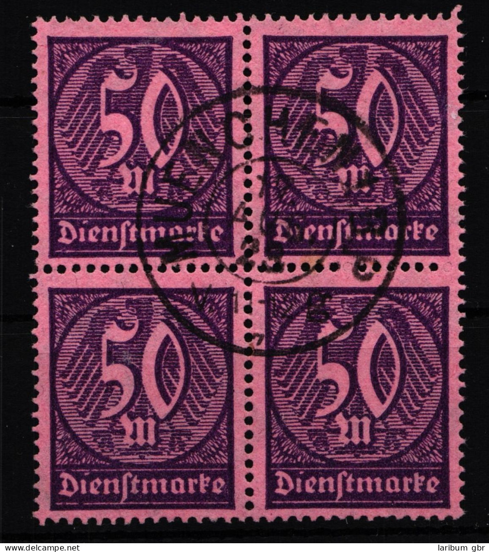 Deutsches Reich Dienstmarken 73 Gestempelt 4er Block, Geprüft Infla BPP #HJ752 - Dienstmarken
