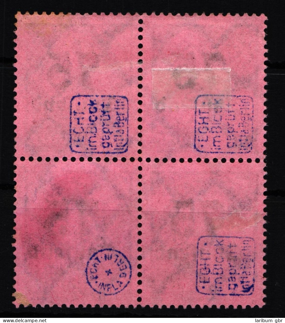 Deutsches Reich Dienstmarken 91 Gestempelt 4er Block, Geprüft Infla BPP #HJ774 - Dienstmarken