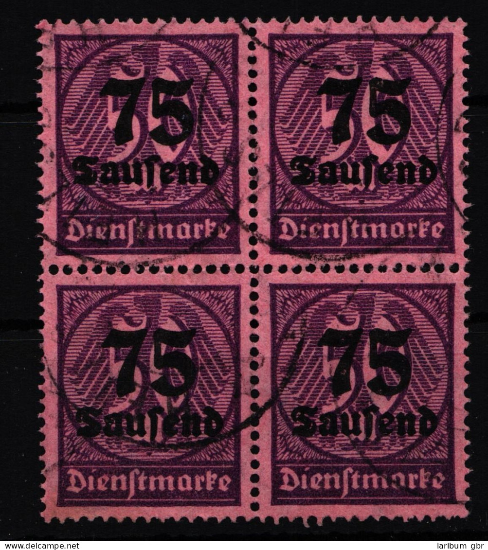 Deutsches Reich Dienstmarken 91 Gestempelt 4er Block, Geprüft Infla BPP #HJ773 - Officials