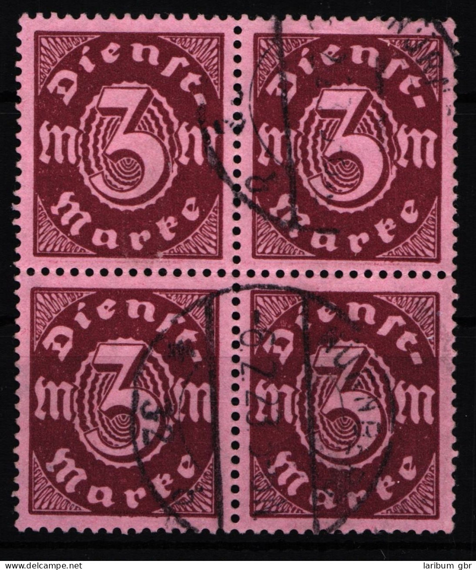 Deutsches Reich Dienstmarken 67 Gestempelt 4er Block, Geprüft Infla BPP #HJ751 - Service